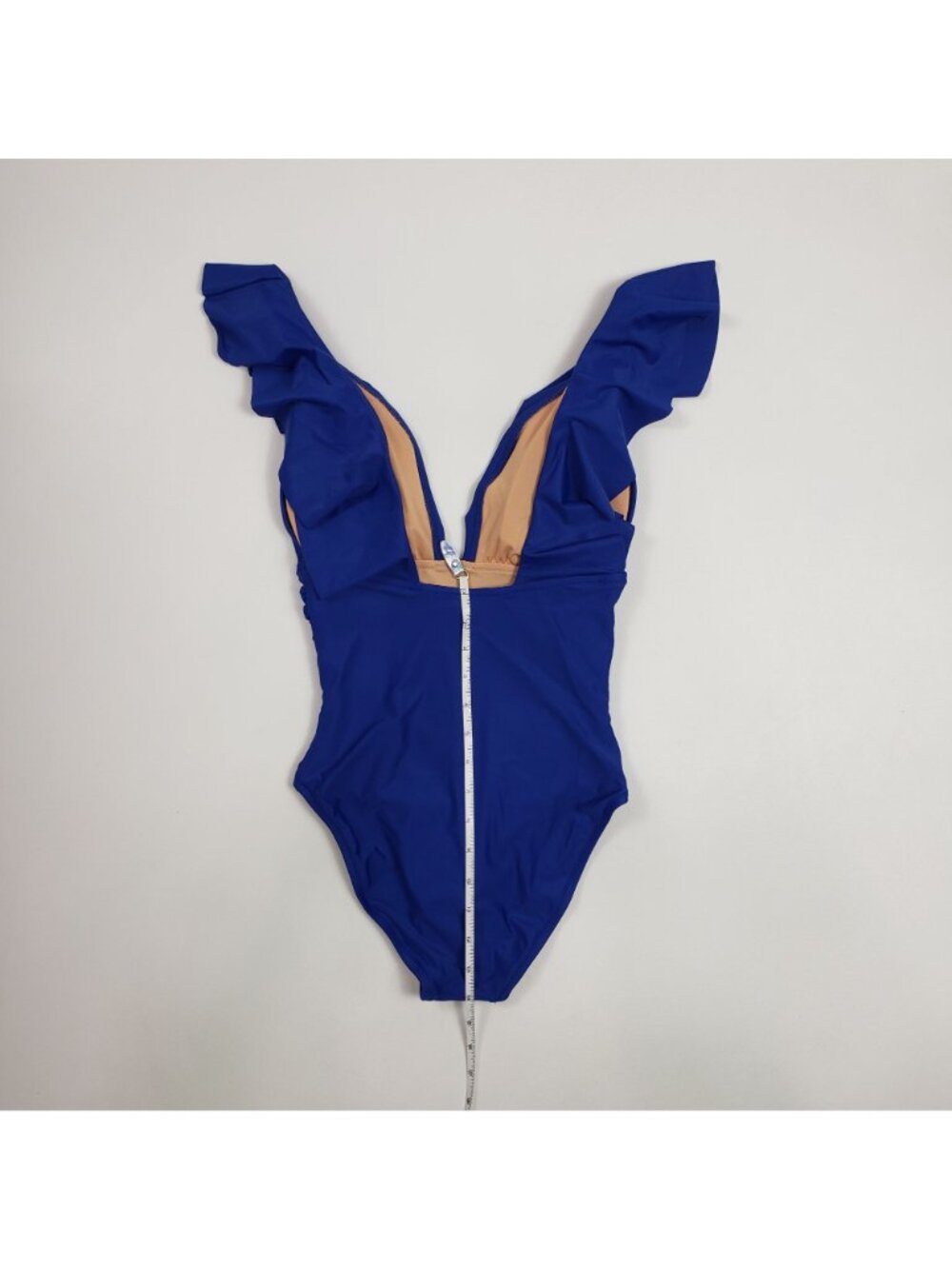 J.Crew Ruched Ruffle One-Piece Swimsuit Women's Size 4 Harbor View Blue NWT - Picture 7 of 16
